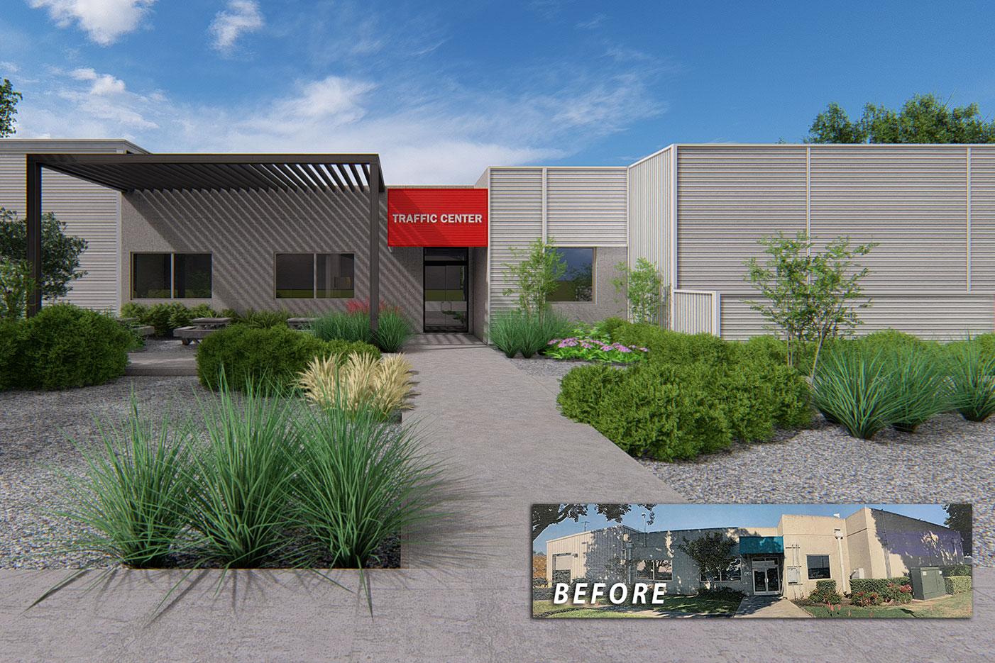 3d rendered exterior design